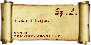 Szabari Lajos névjegykártya